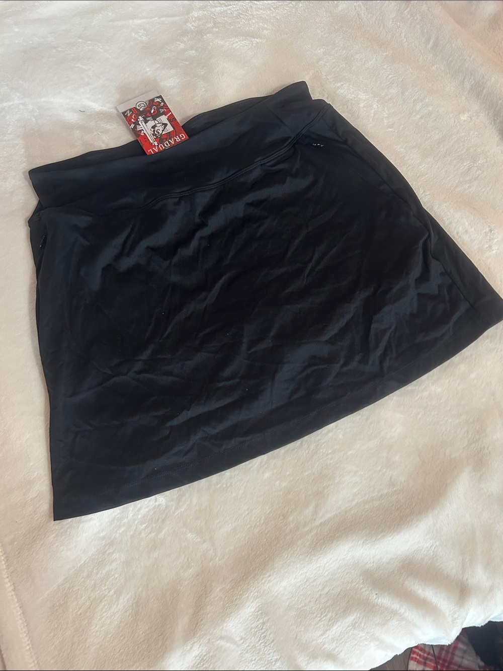 Classic Black Swim Skort with Built-In Briefs
